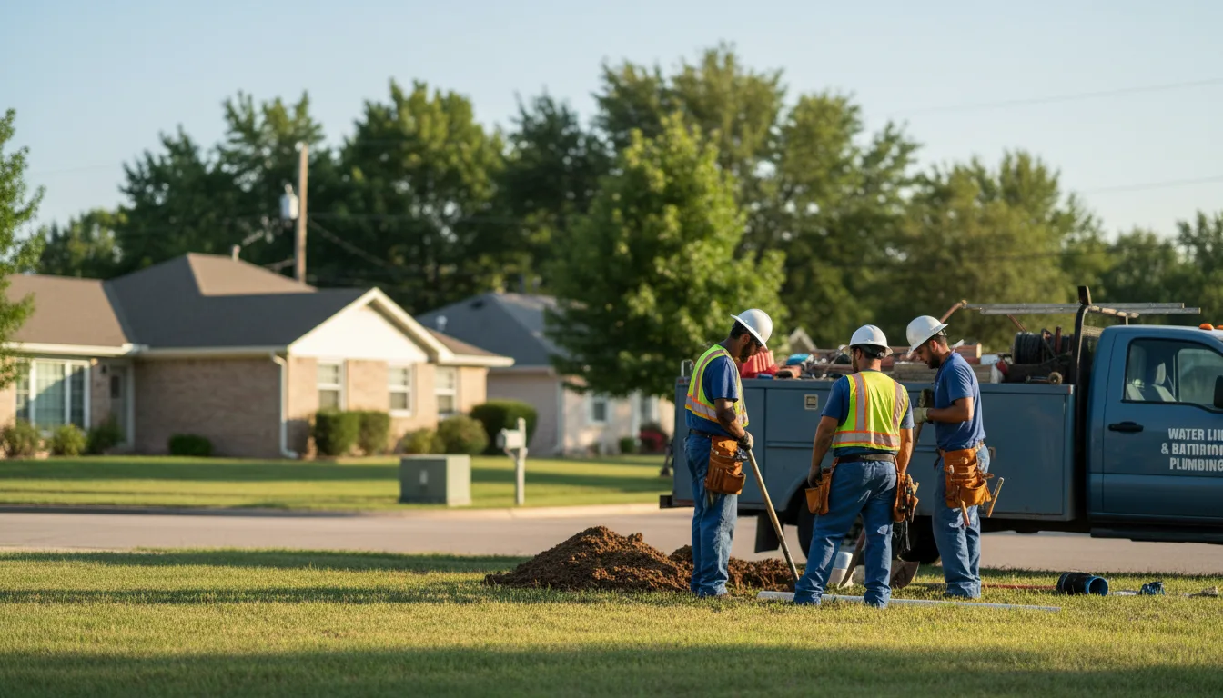 Residential water line and bathroom plumbing service in Plainview, MN